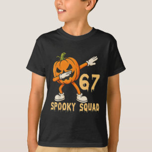 Camiseta Equipo Espeluznante Calabaza 67 Meme de Halloween