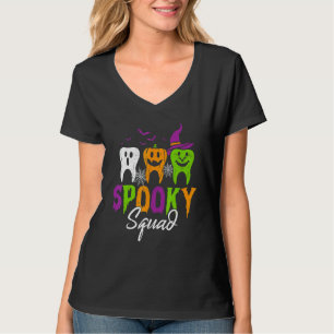 Camiseta Equipo Espeluznante Dientes Dental Dentista Bruja 