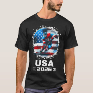 Camiseta Equipo Estados Unidos 2026 Bandera Americana Hocke