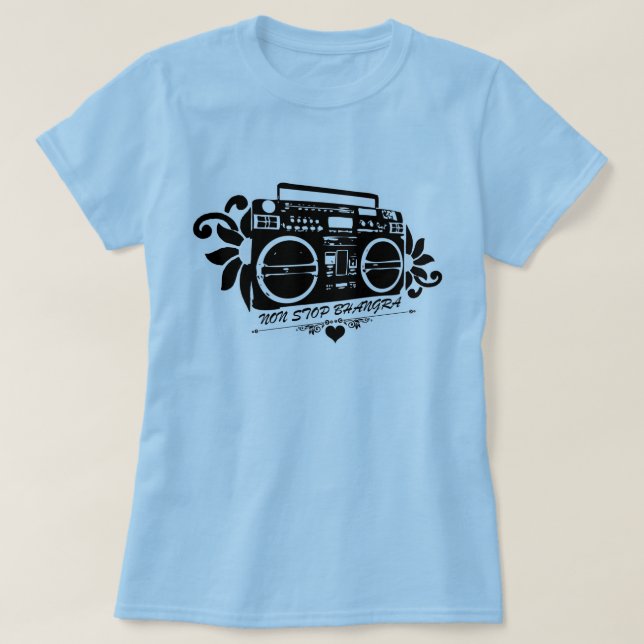 Camiseta Equipo estéreo portátil del NSB (oscuridad - para (Diseño del anverso)