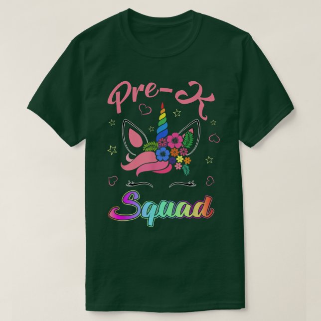 Camiseta Equipo Estudiantil Del Escuadrón De Prek De Unicor (Diseño del anverso)