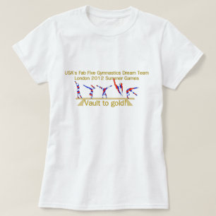 Camiseta Equipo fabuloso 2012 de la gimnasia de los cinco