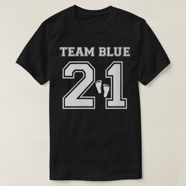 Camiseta Equipo femenino Azul 2021 Género Reveal Boy Baby S (Diseño del anverso)