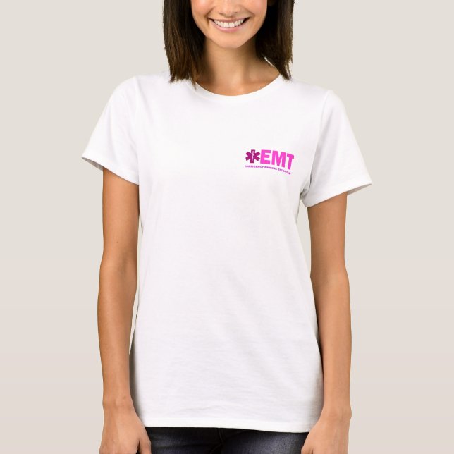 Camiseta Equipo femenino rosa de EMT (Anverso)