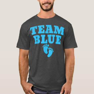 Camiseta Equipo Fiesta de Revelación de Género Azul