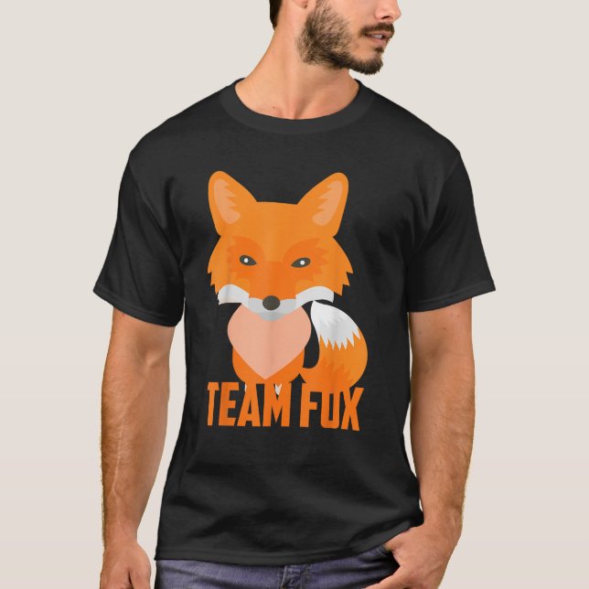 Camiseta Equipo Fox Guay Funny I Heart Foxes Gift (Anverso)