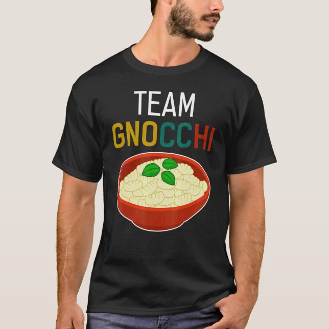 Camiseta Equipo Gnocchi Italiano Dumpling Food Humor (Anverso)