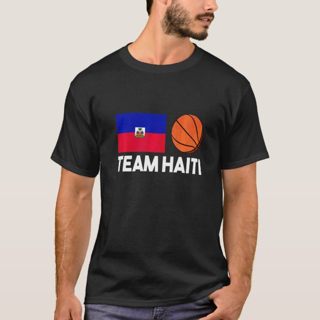 Camiseta Equipo Haití Haití Hincapié en la Bandera Haitiana (Anverso)