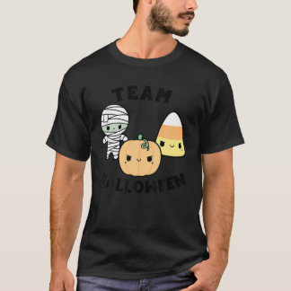 Camiseta Equipo Halloween Kawaii Mummy Candy Corn Calabaza