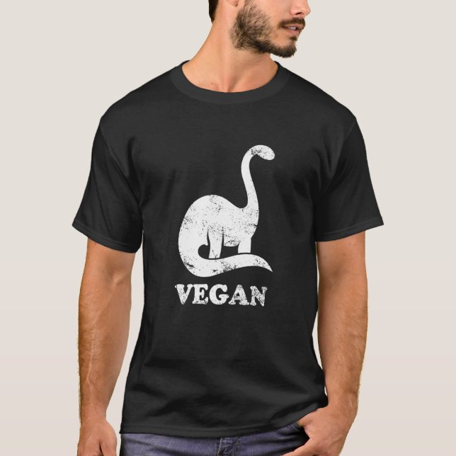 Camiseta Equipo Herbivore Brachiosaurus Vegan Dinosaur Plan (Anverso)