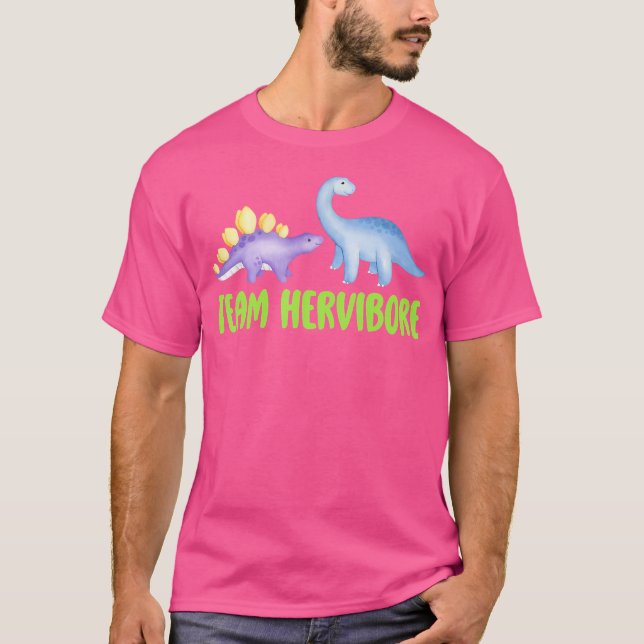 Camiseta Equipo Herbivore Cute Dinosaurios Niños Paleo Entu (Anverso)