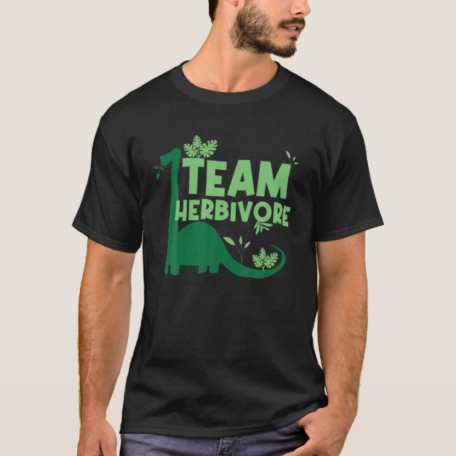 Camiseta Equipo Herbivore Dinosaur Vegan Puns Sayers Planta (Anverso)