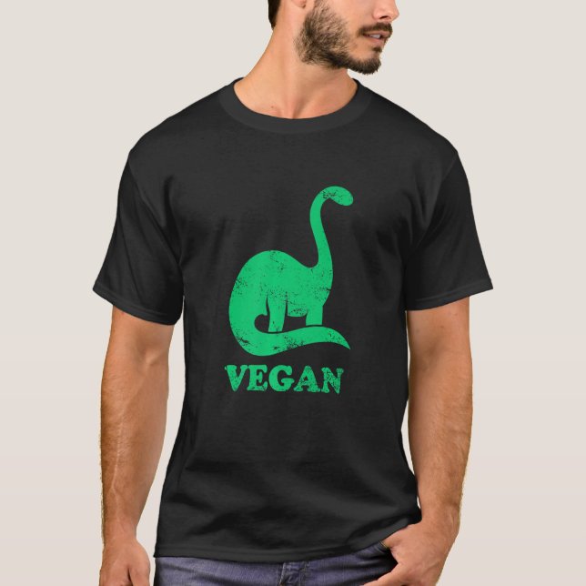 Camiseta Equipo Herbivore Vegan Brontosaurus Planta Vegetar (Anverso)