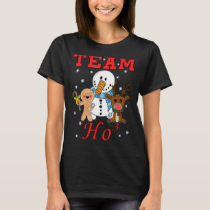 Camiseta Equipo Ho Ho Ho Ho Snowman bebé reno Gingerbread