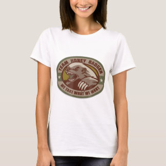 Camiseta Equipo Honey Badger Militar Morale Patch Veterano