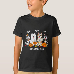 Camiseta Equipo Husky Halloween Aullar O Ween