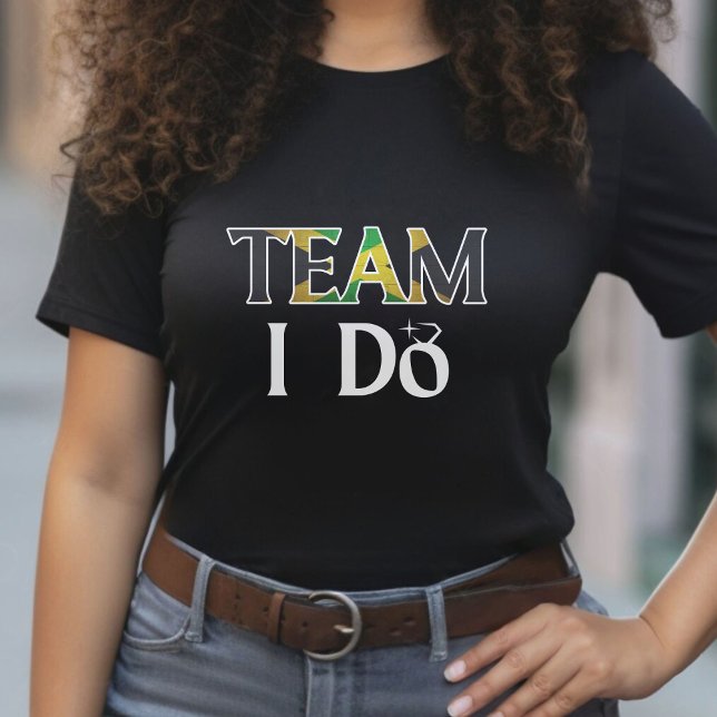 Camiseta Equipo I Do Jamaican Flag Boda Bachelorette Party (Team I Do Jamaican Flag Wedding Bachelorette Party T-Shirt)