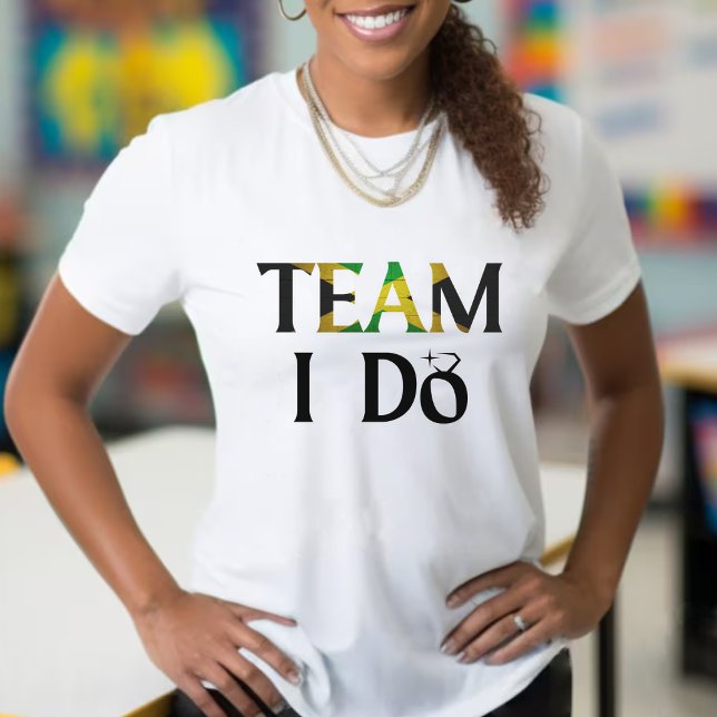 Camiseta Equipo I Do Jamaican Flag Boda Bachelorette Party (jamaica jamaican flag team i do newlywed wedding bachelorette party shirt)