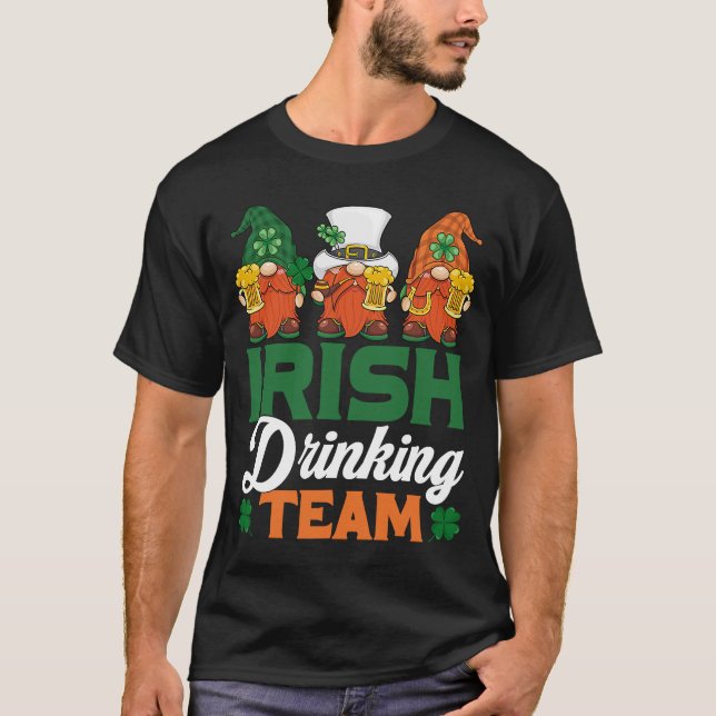 Camiseta Equipo irlandés de bebidas Beer Beer Gnome Patrick (Anverso)