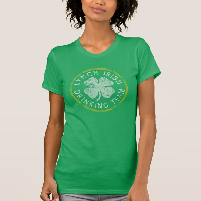 Camiseta Equipo irlandés de bebidas de Cute Lynch (Anverso)