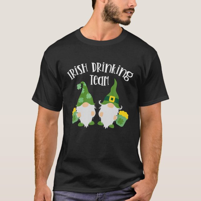 Camiseta Equipo irlandés de bebidas St Patricks Day Funny G (Anverso)