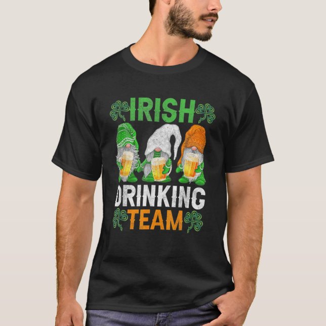 Camiseta Equipo irlandés de bebidas St Patricks Day Funny G (Anverso)