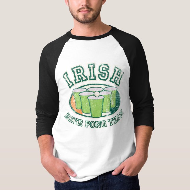 Camiseta Equipo irlandés de Pong de la cerveza (Anverso)