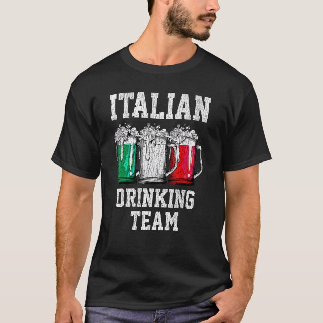 Camiseta Equipo italiano de Bebida País Italia Vint Bandera (Anverso)