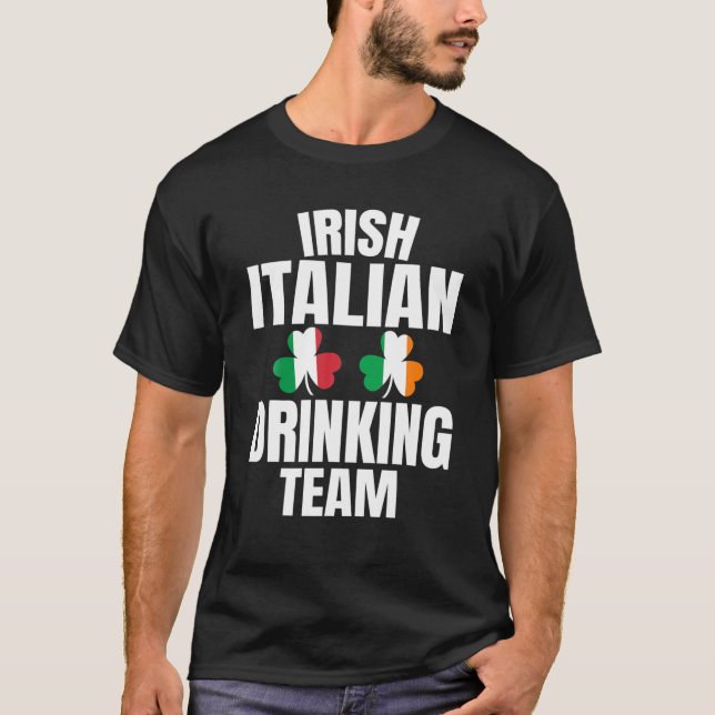 Camiseta Equipo italiano de bebidas irlandés St Patricks Da (Anverso)