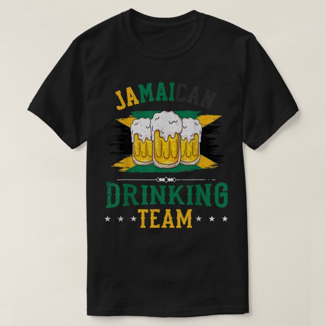 Camiseta Equipo jamaiquino de bebidas Bandera de Jamaica re (Diseño del anverso)