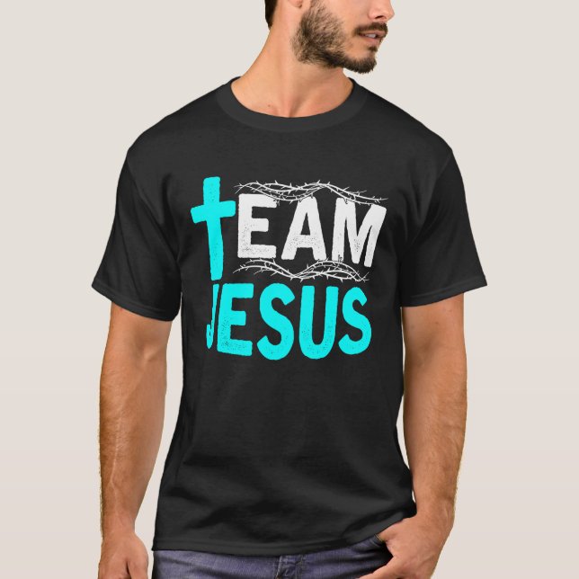 Camiseta Equipo Jesús Cristianismo, Católicos, Religión (Anverso)