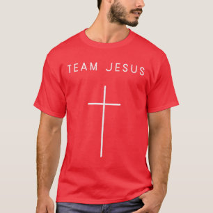 Camiseta Equipo Jesús Cruz Minimalista Cristiano Religioso 