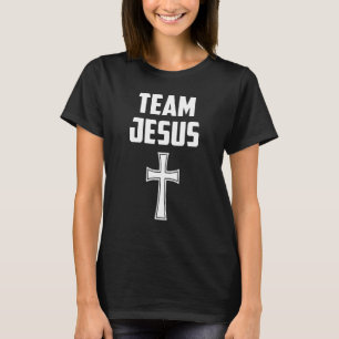 Camiseta Equipo Jesús Hombres Mujeres Niños Cruz Cristiana