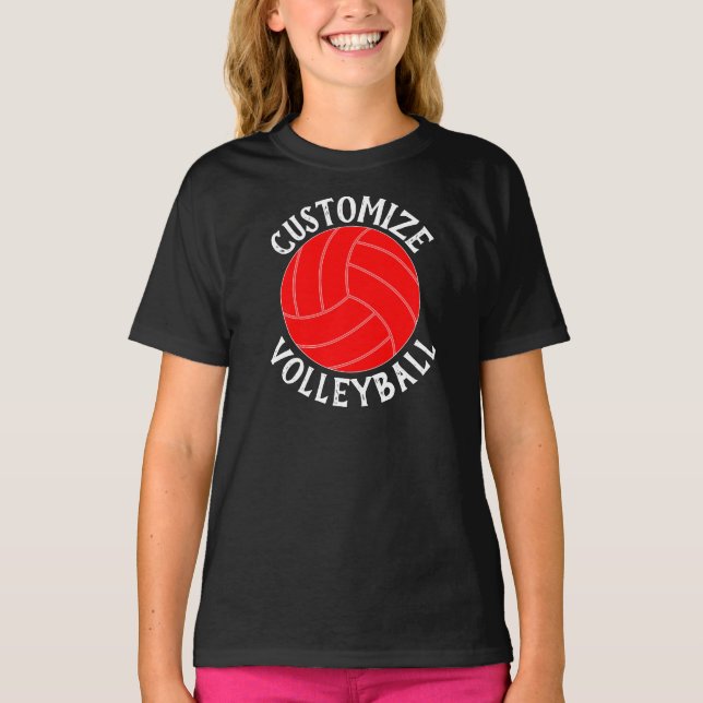 Camiseta Equipo, jugador y número de Personalizados de vole (Anverso)