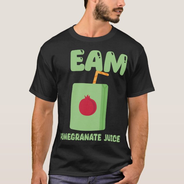 Camiseta Equipo Jugo de granada Diseño de Comida Tropical (Anverso)