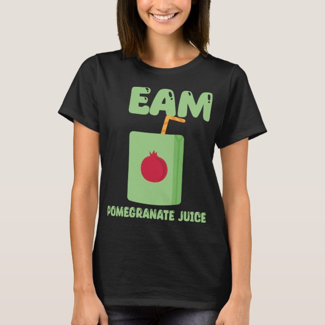 Camiseta Equipo Jugo de granada Diseño de Comida Tropical (Anverso)
