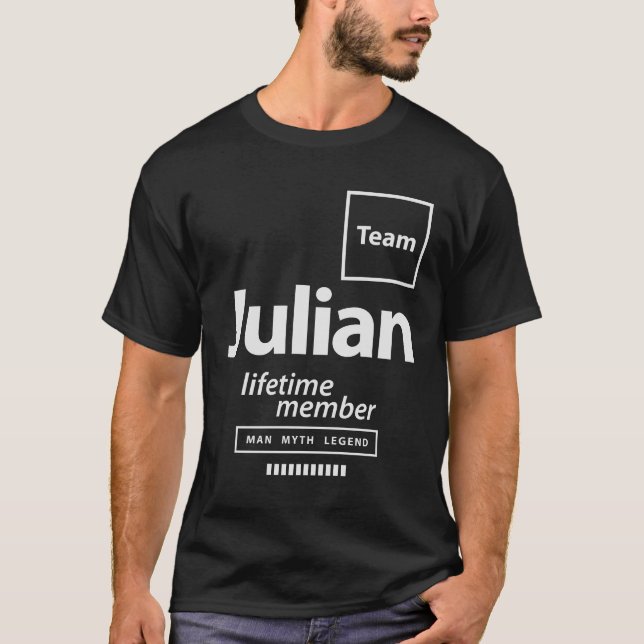 Camiseta Equipo Julian Lifetime Member Funny Name Julian (Anverso)