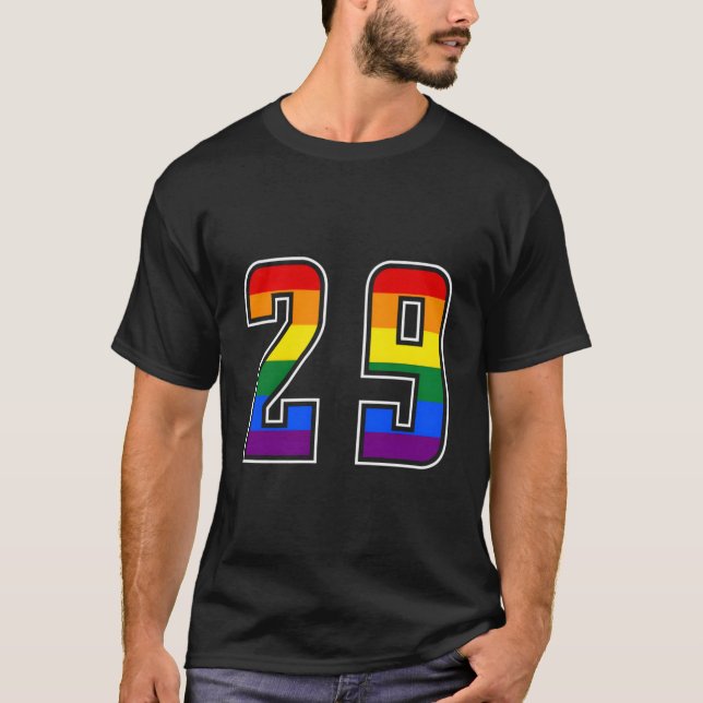 Camiseta Equipo Junior Número 29 Uniforme Numerado Arcoíris (Anverso)