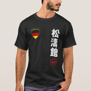 Camiseta Equipo Karate Shotokan Bandera Alemana Kanji Japon