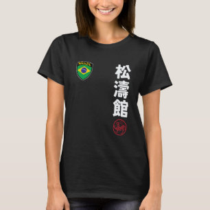 Camiseta Equipo Karate Shotokan Bandera de Brasil Kanji Jap