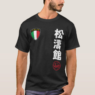 Camiseta Equipo Karate Shotokan Bandera italiana Kanji Mar