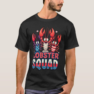 Camiseta Equipo Langosta Divertido Patriótico Langosta Band