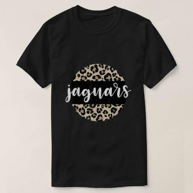 Camiseta Equipo Leopard Print Jaguars Mascot School Spirit  (Diseño del anverso)