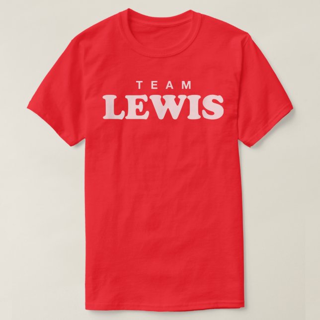Camiseta Equipo Lewis Apellido Personalizado Novia Novio Fa (Diseño del anverso)