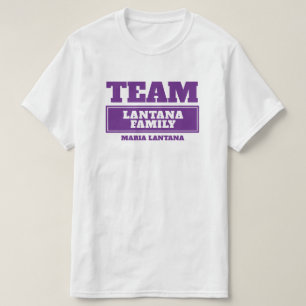 Camiseta Equipo morado personalizado de la familia o camise