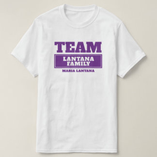 Camiseta Equipo morado personalizado de la familia o camise
