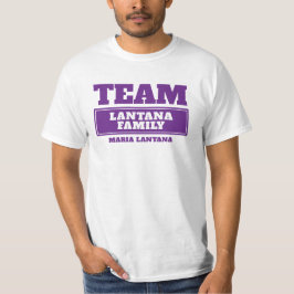 Camiseta Equipo morado personalizado de la familia o camise