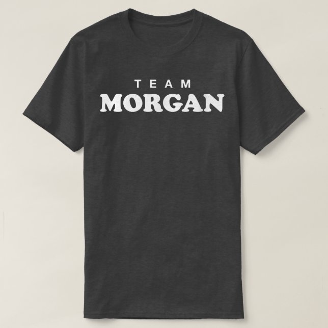 Camiseta Equipo Morgan Apellido Personalizado Novia Novio F (Diseño del anverso)