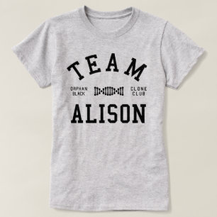 Camiseta Equipo negro huérfano Alison