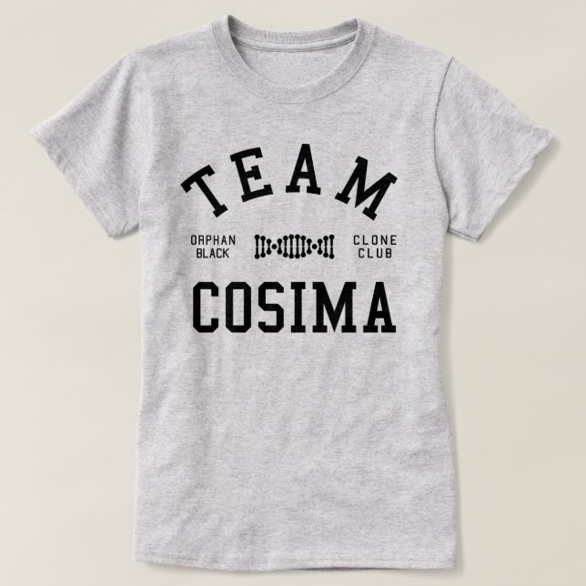 Camiseta Equipo negro huérfano Cosima (Diseño del anverso)